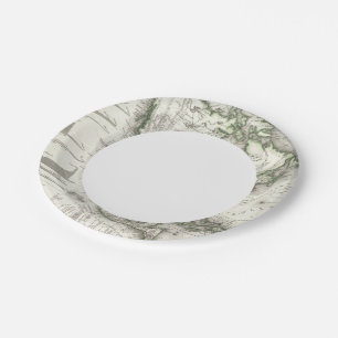 North American Rivers and Mountains Paper Plates