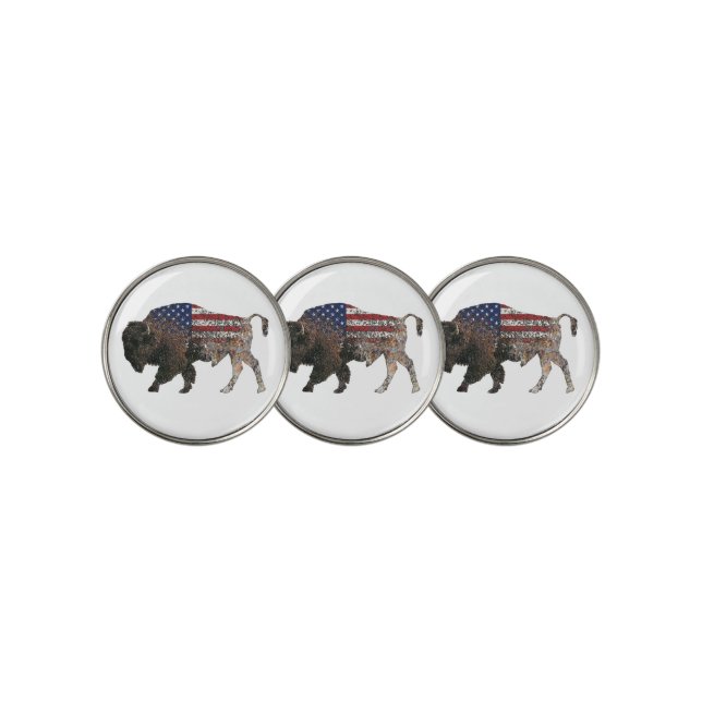 North American Sacred Buffalo Golf Ball Marker (3 Up)