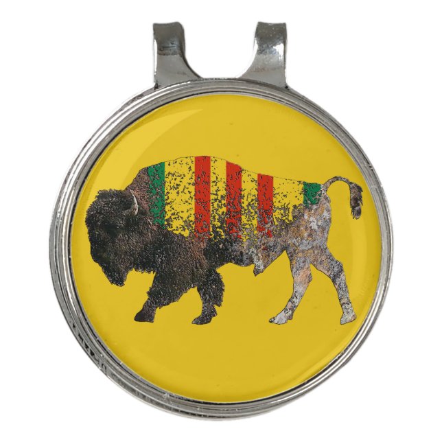 North American Sacred Buffalo  Vietnam Veteran Golf Hat Clip (Front)
