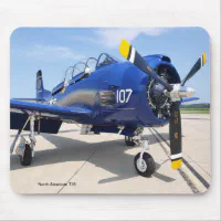 North American T28 Trojan Navy Airplane Mouse Pad