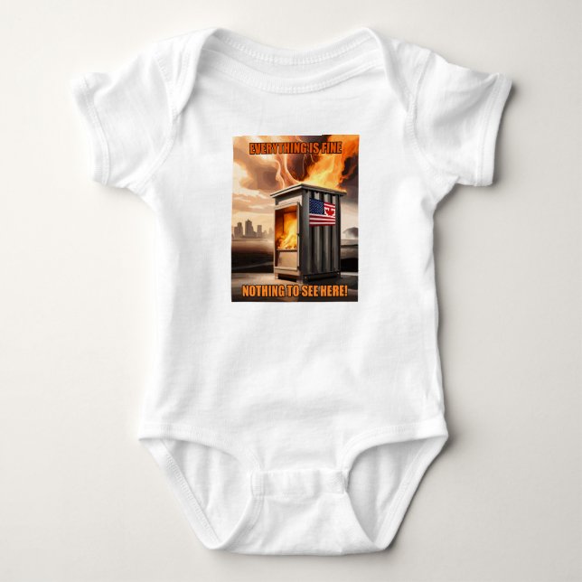North American Unity: Going Up in Smoke Baby Bodysuit (Front)