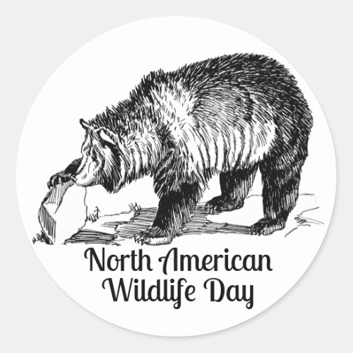 North American Wildlife Celebration Classic Round Sticker