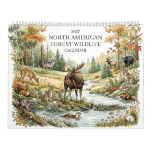 North American Wildlife - Optimised Two Page 2027 Calendar