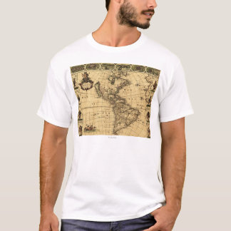 North and South AmericaPanoramic Map T-Shirt