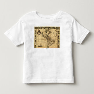 North and South AmericaPanoramic Map Toddler T-shirt