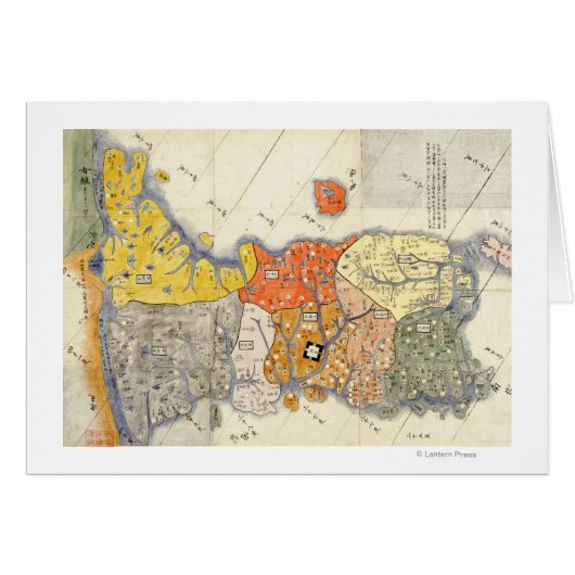 North and South KoreaPanoramic Map Cards (Front Horizontal)