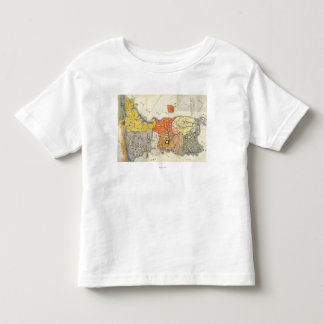 North and South KoreaPanoramic Map Toddler T-shirt