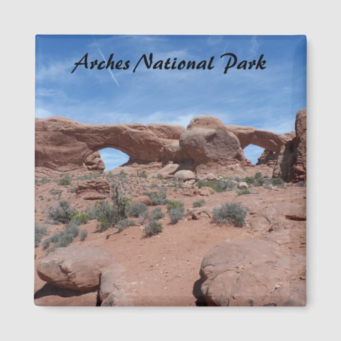 North and South Windows  Arches National Park Fridge Magnet