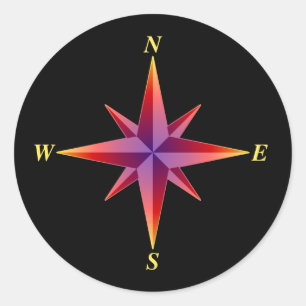 North Arrow Classic Round Sticker