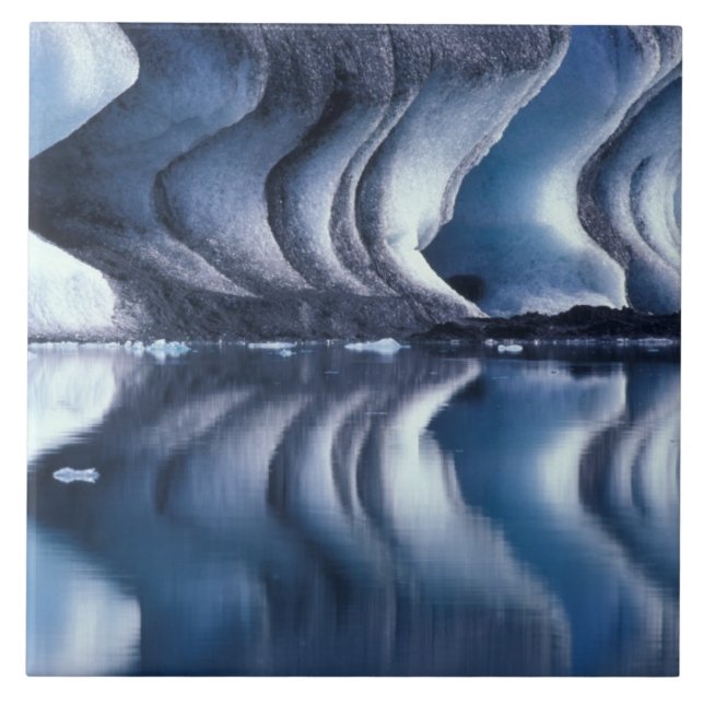 North Atlantic, Iceland, Breioamerkurjokull 2 Ceramic Tile (Front)