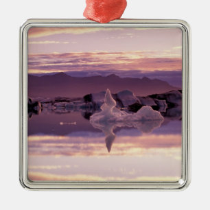 North Atlantic, Iceland, Breioamerkurjokull Metal Ornament