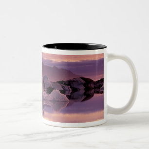 North Atlantic, Iceland, Breioamerkurjokull Two-Tone Coffee Mug