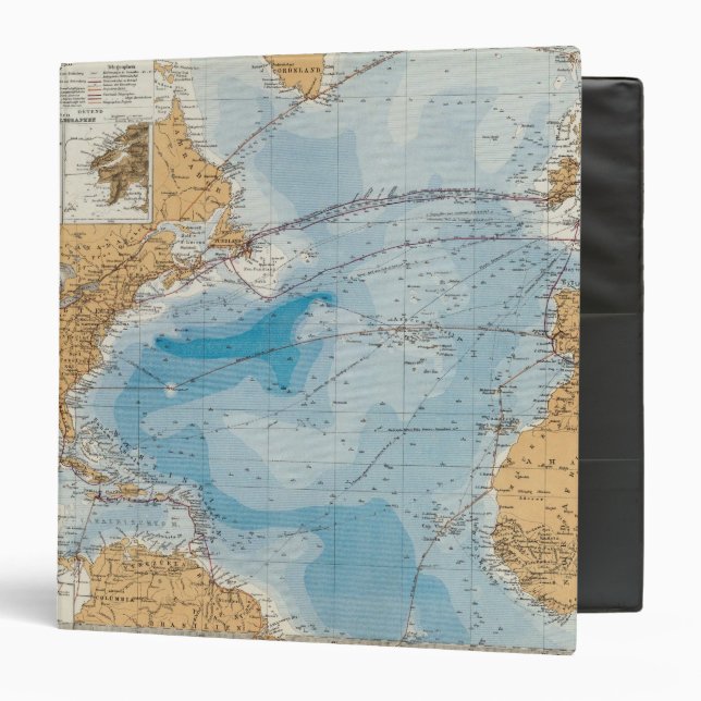 North Atlantic Ocean Map Binder (Front/Inside)