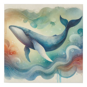 North Atlantic Right Whale 071024AREF144 - Waterco Faux Canvas Print