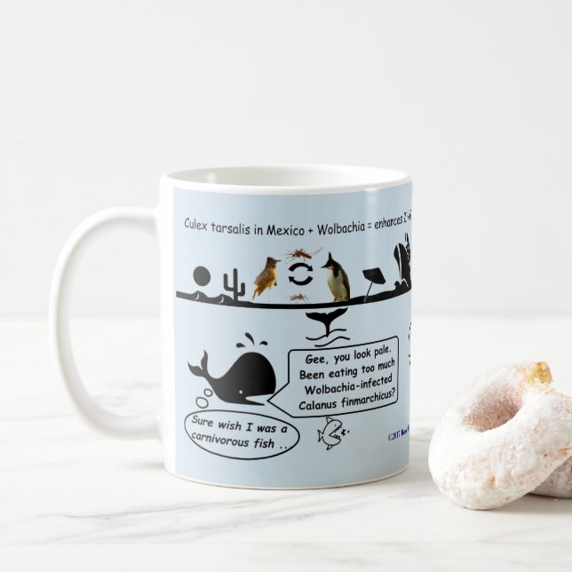 North Atlantic Right Whale Tests by Rose Coffee Mug (With Donut)