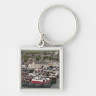 North Atlantic waterfront port of Stromness Keychain