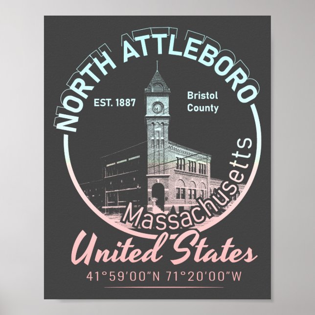 NORTH ATTLEBORO - MASSACHUSETTS POSTER (Front)