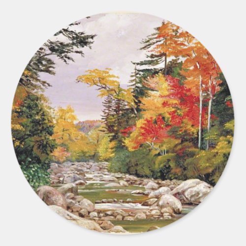 North _ Autumn Tints New Hampshire Classic Round Sticker