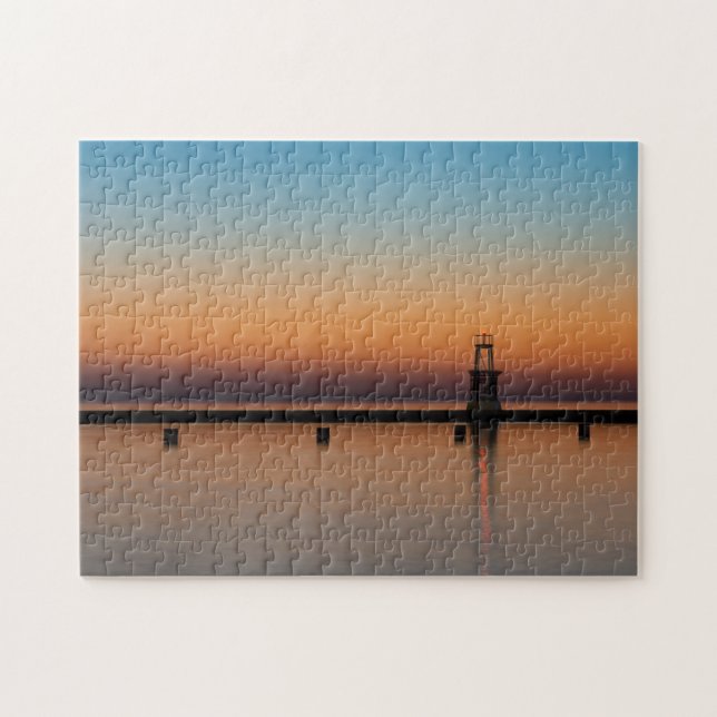 North Ave Lighthouse Sunrise Jigsaw Puzzle (Horizontal)