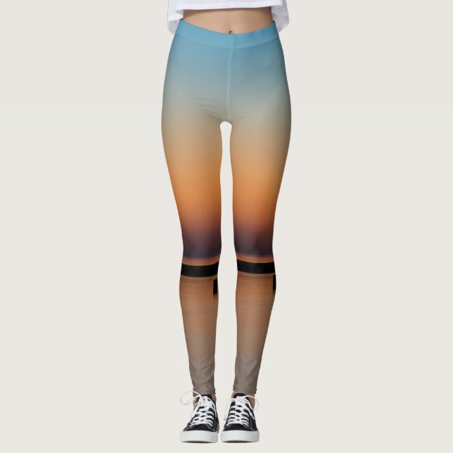 North Ave Lighthouse Sunrise Leggings (Front)
