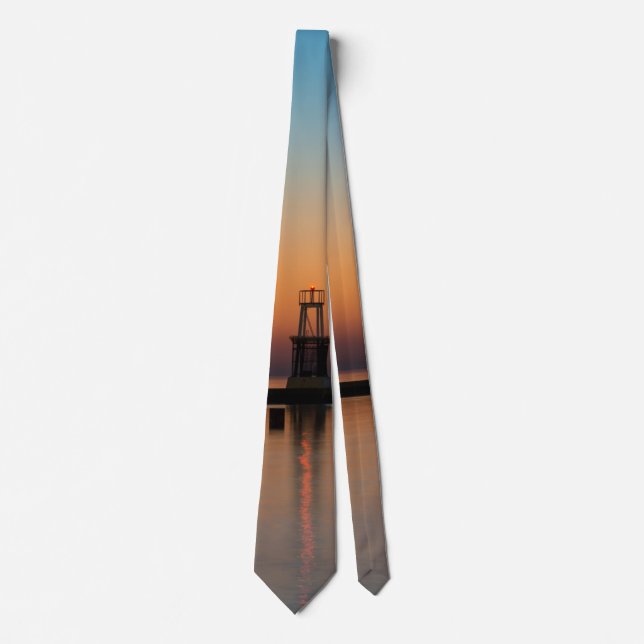 North Ave Lighthouse Sunrise Neck Tie (Front)