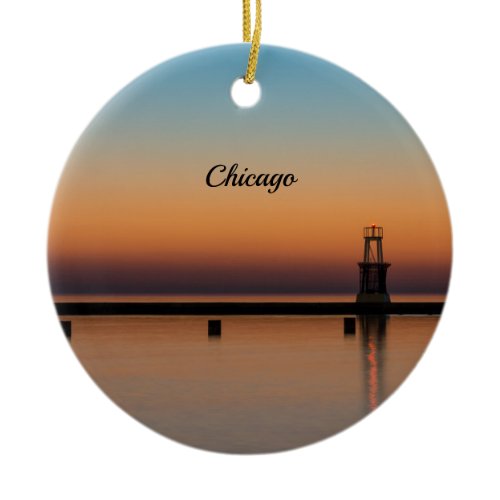 North Ave Lighthouse Sunrise Souvenir Ornament