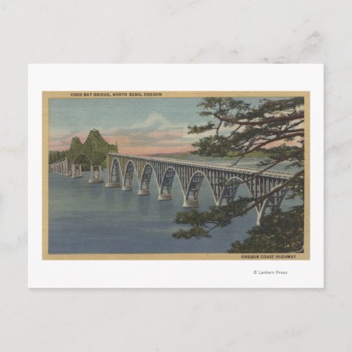 North Bend Oregon _ Coos Bay Bridge View Postcard