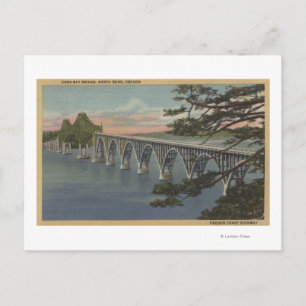 North Bend, Oregon - Coos Bay Bridge View Postcard
