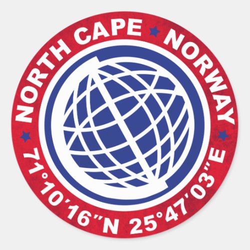 NORTH CAPE SPECIAL NORWAY CLASSIC ROUND STICKER