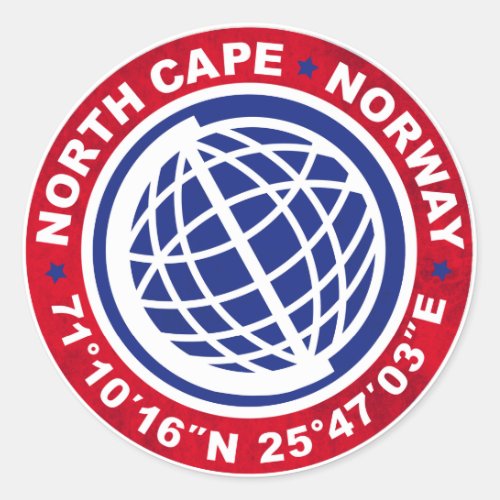NORTH CAPE SPECIAL NORWAY CLASSIC ROUND STICKER