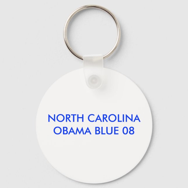 NORTH CAROLINA 08 OBAMA BLUE KEYCHAIN (Front)