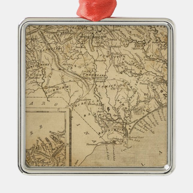 North Carolina 10 Metal Ornament (Front)