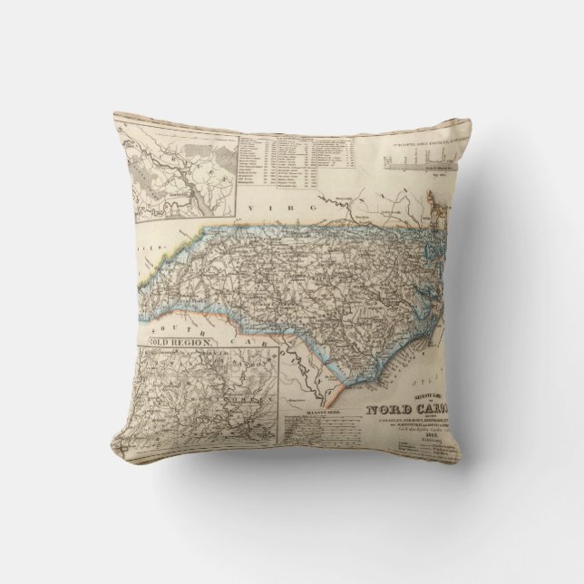 North Carolina 2 Throw Pillow (Front)