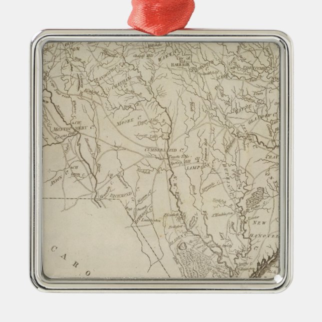 North Carolina 6 Metal Ornament (Front)