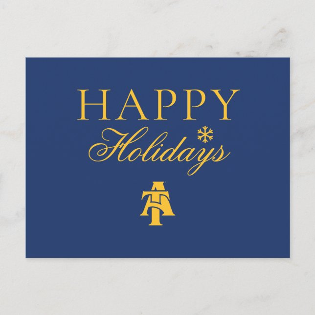 North Carolina A&T State University | A Logo 2 Holiday Postcard (Front)