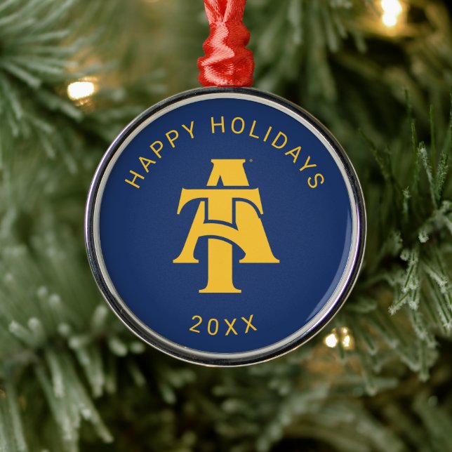 North Carolina A&T State University | A Logo Metal Ornament (Tree)