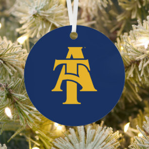 North Carolina A&T State University   A Logo Metal Ornament