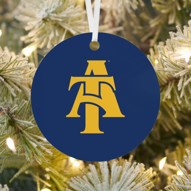 North Carolina A&T State University | A Logo Metal Ornament (Insitu)