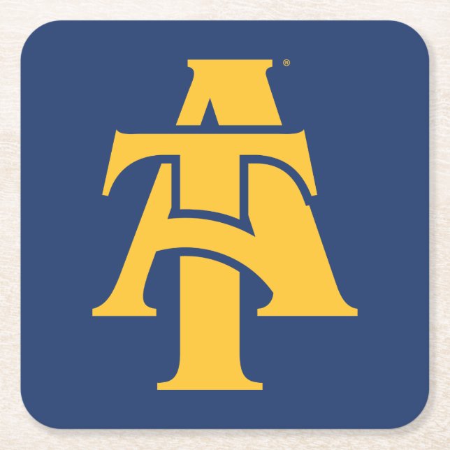 North Carolina A&T State University | A Logo Square Paper Coaster (Front)