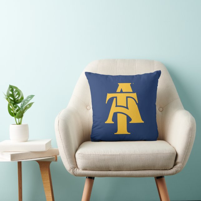 North Carolina A&T State University | A Logo Throw Pillow (Chair)