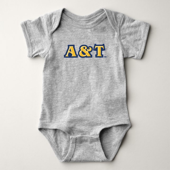 North Carolina A&T State University | A&T Wordmark Baby Bodysuit (Front)