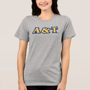 North Carolina A&T State University   A&T Wordmark Tri-Blend Shirt