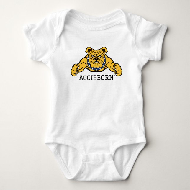 North Carolina A&T State University | Bulldog Baby Bodysuit (Front)