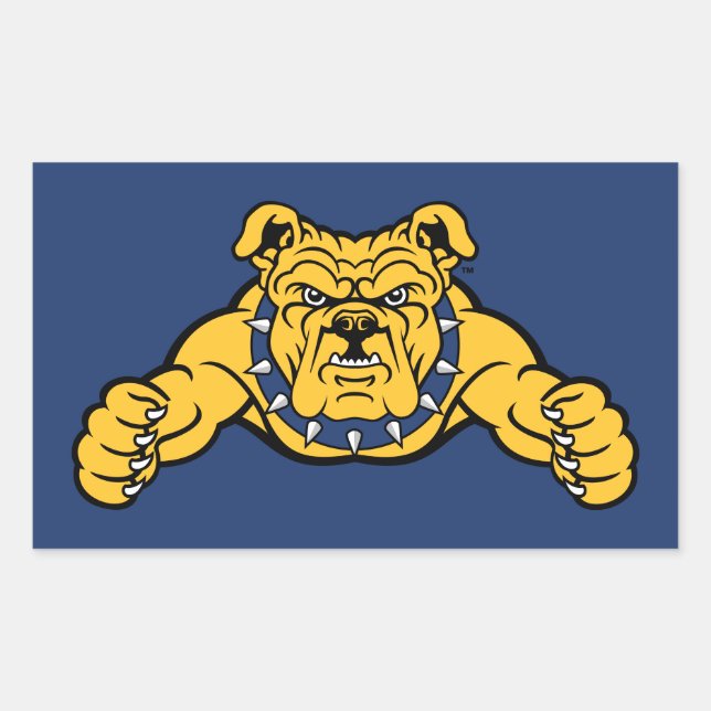 North Carolina A&T State University | Bulldog Rectangular Sticker (Front)