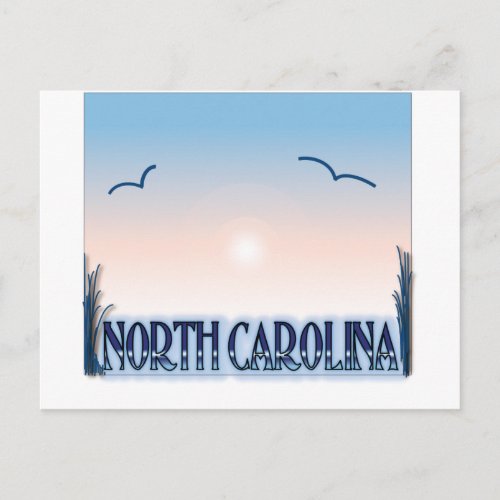 North Carolina Airbrush Sunset Postcard