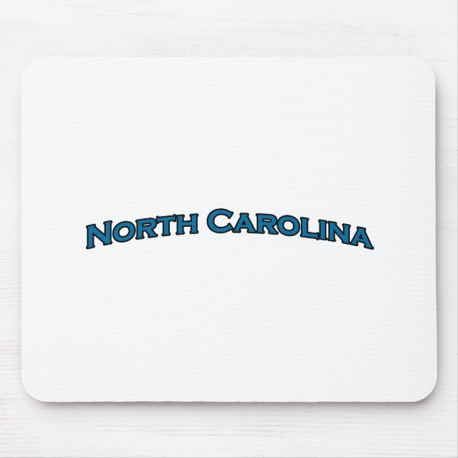 North Carolina Arched Text Logo Mouse Pad (Front)
