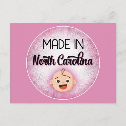 North Carolina Birth Announcement Postcards – Cute & Funny Baby