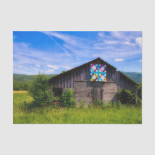North Carolina Barn with Super Colorful Quilt Tissue Paper