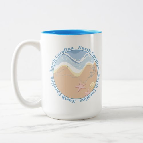North Carolina Beaches Two_Tone Coffee Mug