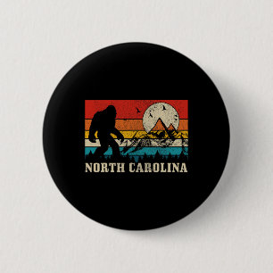 North Carolina Bigfoot Vintage Mountains Hiking Ca Button